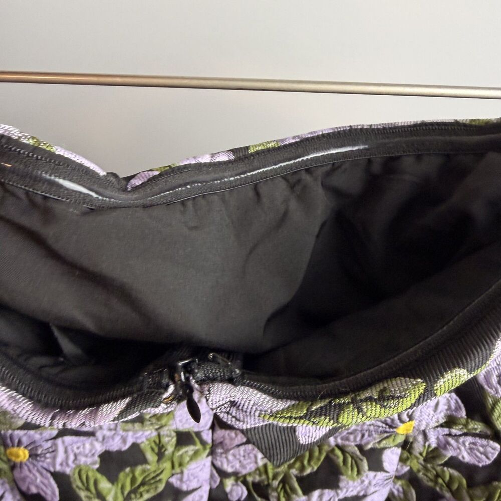 NWT Lulus Purple Darling Sensation Black Floral Jacquard Strapless Mini Dress XL - Picture 3 of 16